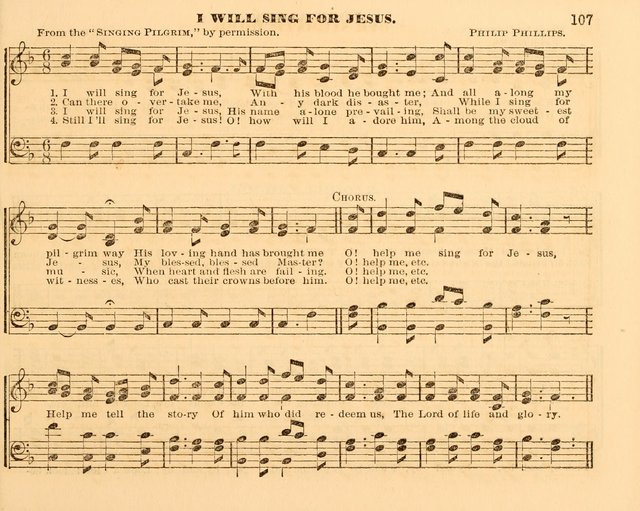 The Violet: a book of music and hymns, with lessons of instruction designed for Sunday Schools, social meetings, and home circles page 107