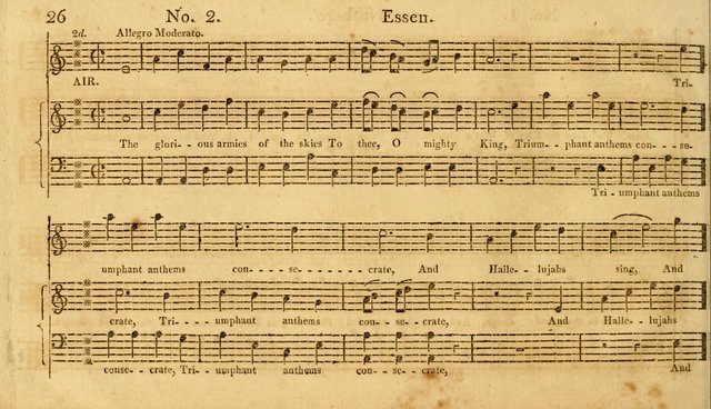 The Vocal Companion: containing a concise introduction to the practice of music, and a set of tunes of various metres, arranged progressively for the use of learners page 26