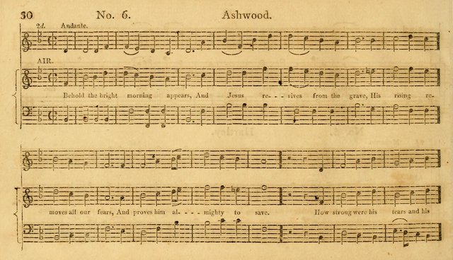The Vocal Companion: containing a concise introduction to the practice of music, and a set of tunes of various metres, arranged progressively for the use of learners page 30