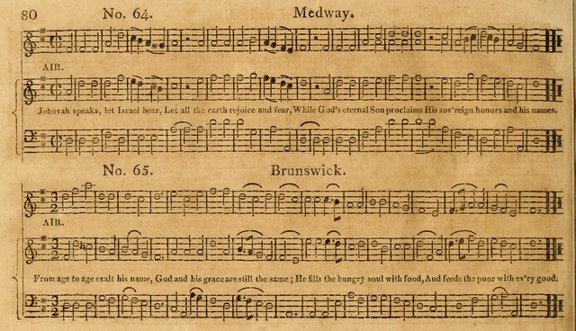 The Vocal Companion: containing a concise introduction to the practice of music, and a set of tunes of various metres, arranged progressively for the use of learners page 80