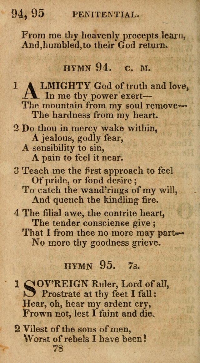 Village Hymns for Social Worship, Selected and Original: designed as a supplement to the Psalms and Hymns of Dr. Watts (6th ed.) page 78