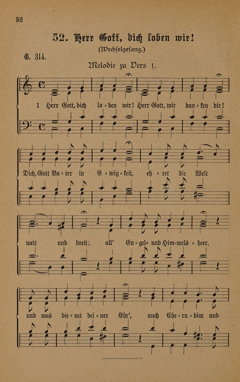 Vierstimmige Melodien: zu dem "Gesangbuch zum gottesdienstlichen und häuslichen Gebrauche in evangelischen Mennoniten-Gemeinden" (3. Auflage) page 52