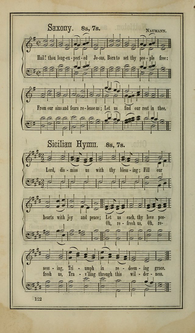 The Voice of melody: a choice collection of hymn tunes for choirs, prayer-meetings, congregations, and family use page 122