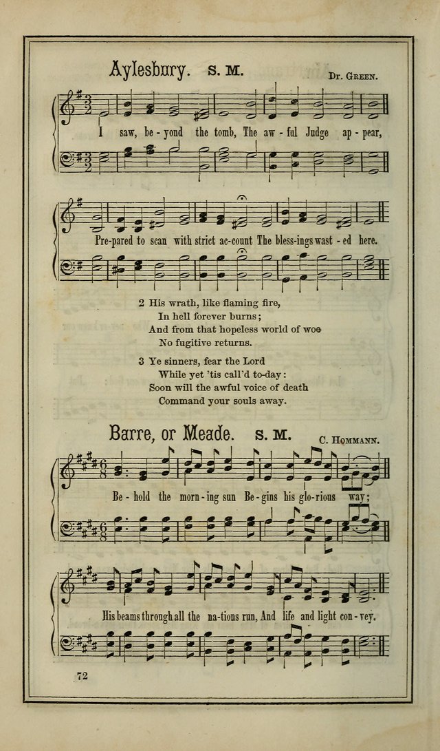 The Voice of melody: a choice collection of hymn tunes for choirs, prayer-meetings, congregations, and family use page 72