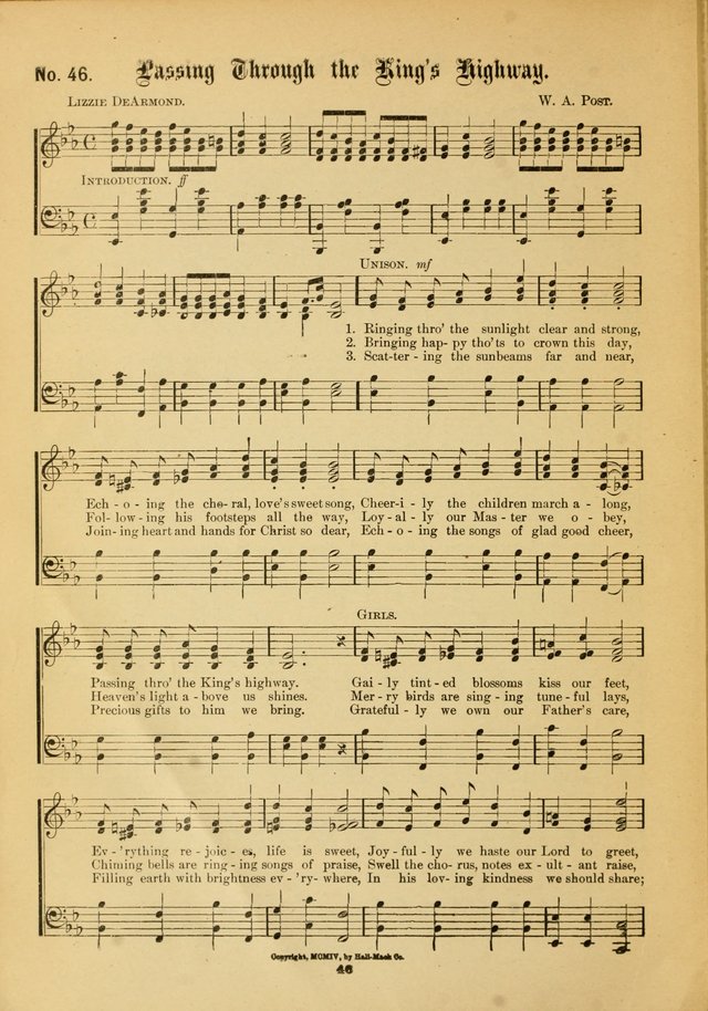 The Voice of Praise: a compilation of the very best sacred songs for use in Sunday Schools and praise services page 46