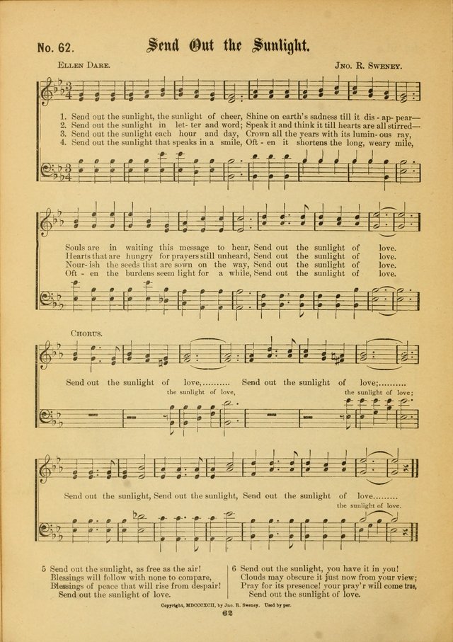 The Voice of Praise: a compilation of the very best sacred songs for use in Sunday Schools and praise services page 62