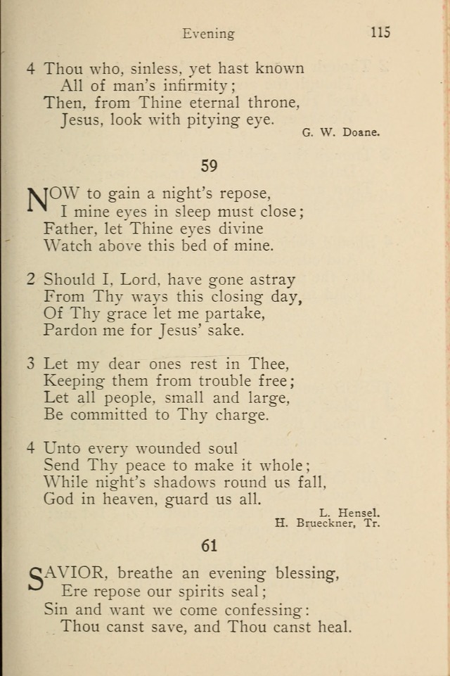 Wartburg Hymnal: for church, school and home page 115