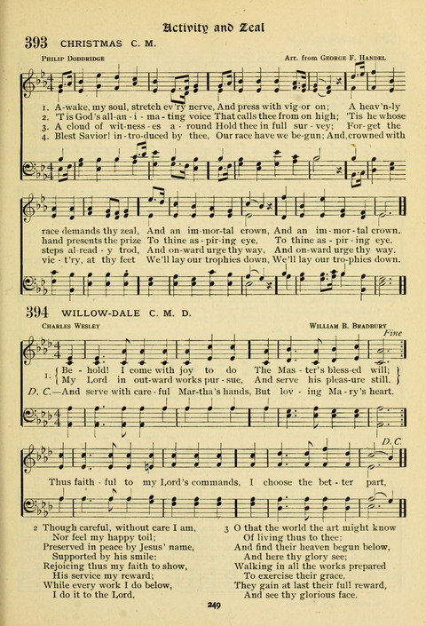 The Wesleyan Methodist Hymnal: Designed for Use in the Wesleyan Methodist Connection (or Church) of America page 249