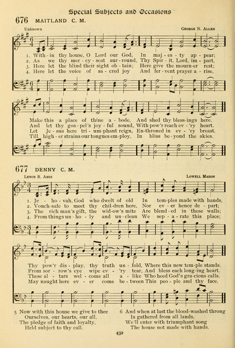 The Wesleyan Methodist Hymnal: Designed for Use in the Wesleyan Methodist Connection (or Church) of America page 432