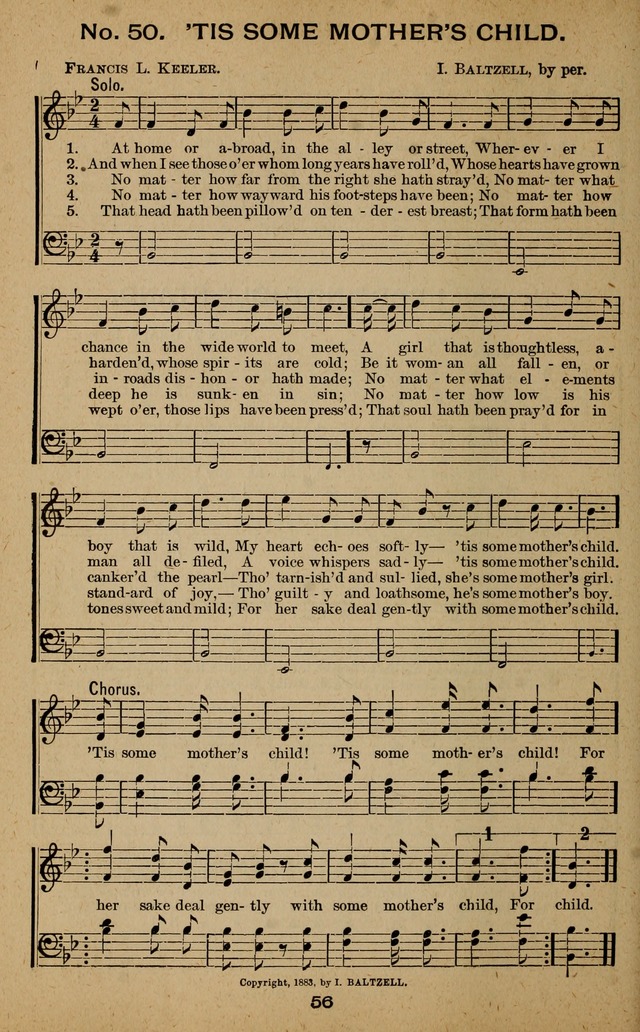 Windows of Heaven: hymns new and old for the church, Sunday school and home used by Rev. H.M. Wharton in evangelistic work page 56