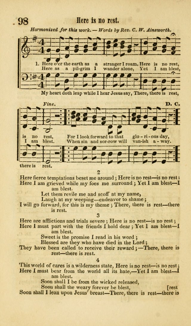 The Wesleyan Psalmist, or Songs of Canaan: a collection of hymns and tunes designed to be used at camp-meetings, and at class and prayer meetings, and other occasions of social devotion page 105