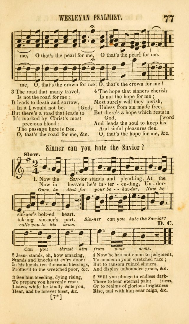 The Wesleyan Psalmist, or Songs of Canaan: a collection of hymns and tunes designed to be used at camp-meetings, and at class and prayer meetings, and other occasions of social devotion page 84