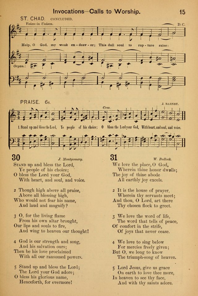 Worship in Song: a selection of hymns and tunes for the Service of the Sanctuary  page 15