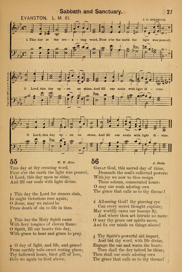 Worship in Song: a selection of hymns and tunes for the Service of the Sanctuary  page 27