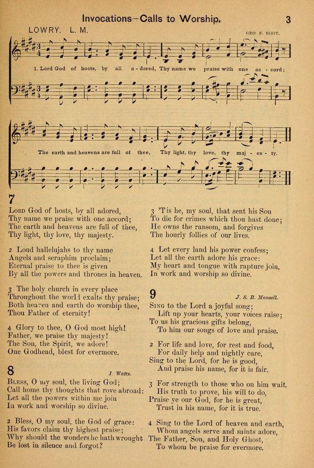 Worship in Song: a selection of hymns and tunes for the Service of the Sanctuary  page 3