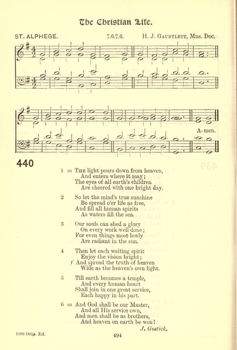 Worship Song: with accompanying tunes page 494
