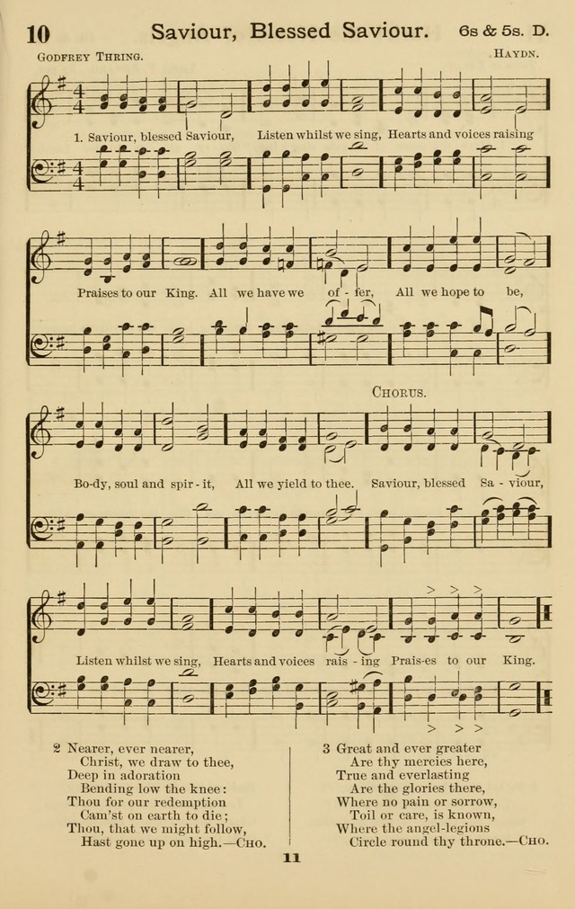 Westminster Sabbath School Hymnal, a collection of hymns and tunes for use in sabbath-schools and social meetings page 12