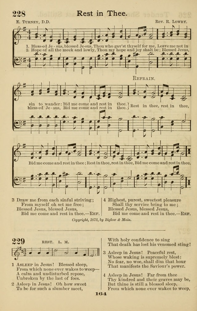 Westminster Sabbath School Hymnal, a collection of hymns and tunes for use in sabbath-schools and social meetings page 165