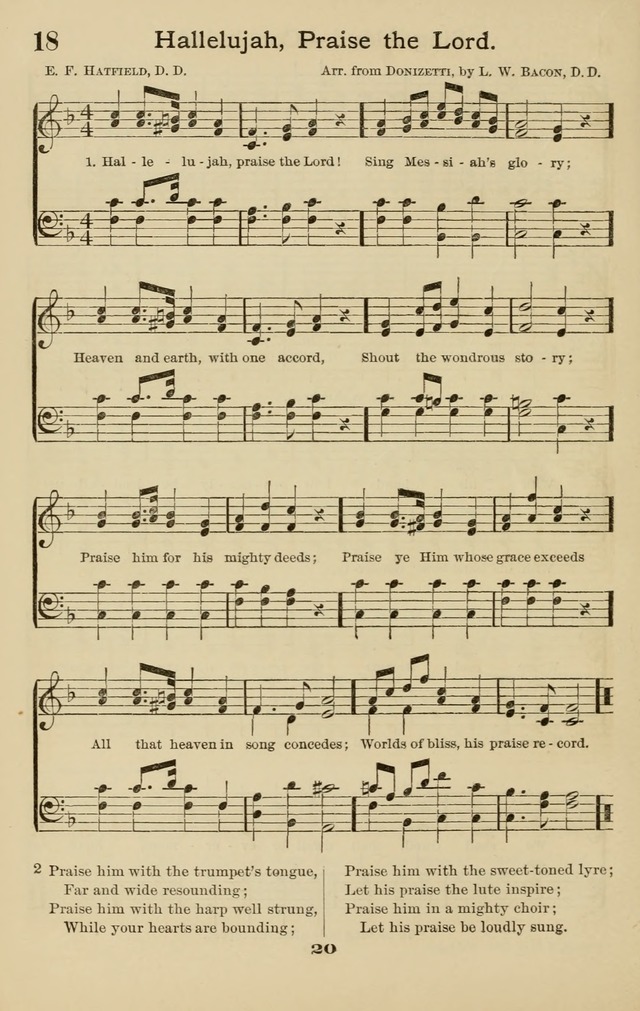 Westminster Sabbath School Hymnal, a collection of hymns and tunes for use in sabbath-schools and social meetings page 21