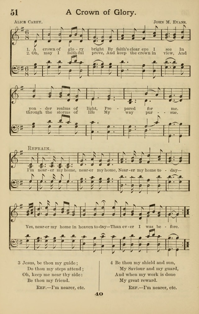 Westminster Sabbath School Hymnal, a collection of hymns and tunes for use in sabbath-schools and social meetings page 41