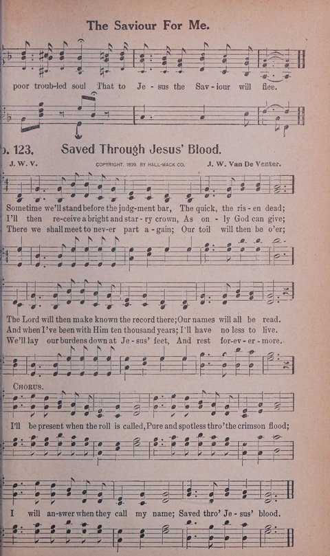 World Wide Revival Songs No. 2: for the Church, Sunday school and Evangelistic Campains page 123