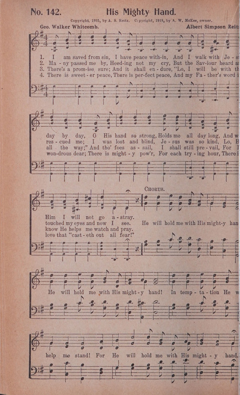 World Wide Revival Songs No. 2: for the Church, Sunday school and Evangelistic Campains page 142