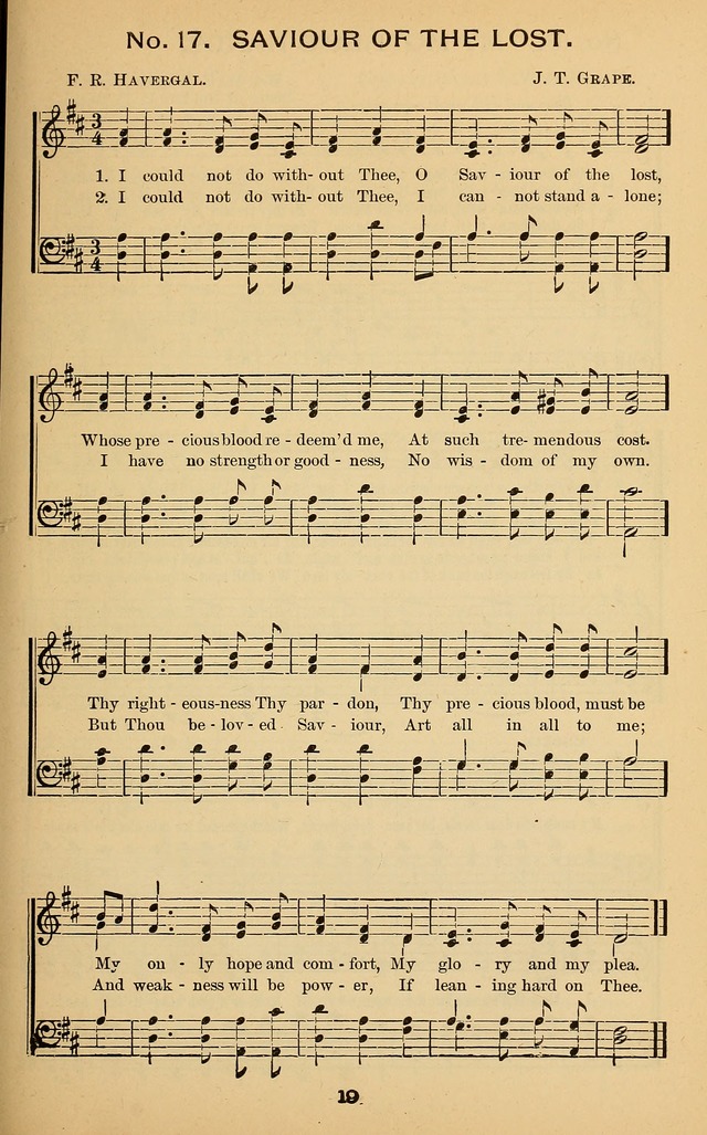 Windows of Heaven: hymns new and old for the church, sunday school and home (New ed.) page 19