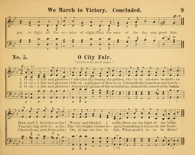 The Way of Life: for the Sunday-school. a valuable collection of songs both new and standard, carefully selected and arranged for this work page 9