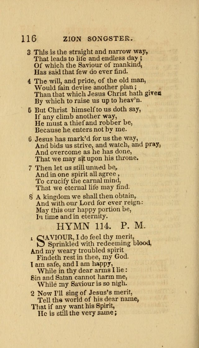 The Zion Songster: a Collection of Hymns and Spiritual Songs, Generally Sung at Camp and Prayer Meetings, and in Revivals or Religion  (95th ed.) page 123
