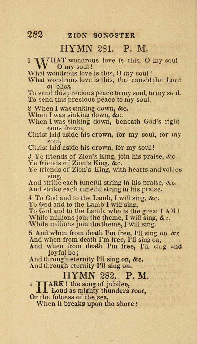 The Zion Songster: a Collection of Hymns and Spiritual Songs, Generally Sung at Camp and Prayer Meetings, and in Revivals or Religion  (95th ed.) page 289