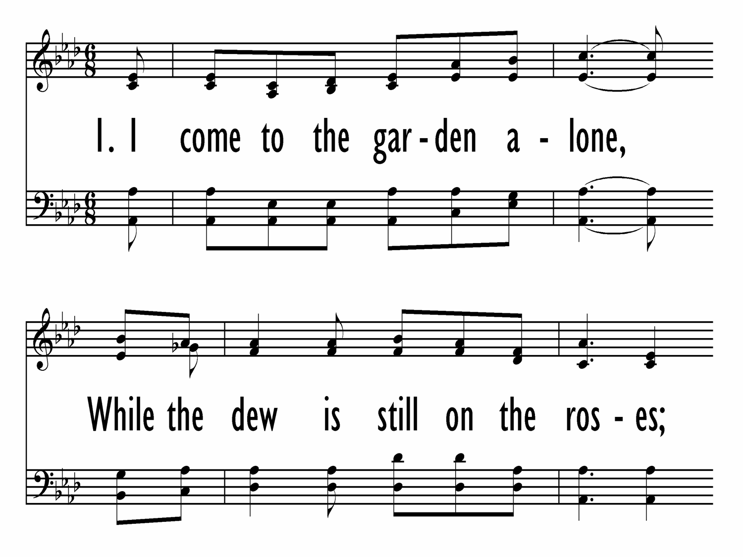 IN THE GARDEN (Baptist Hymnal 1991 - 187). 