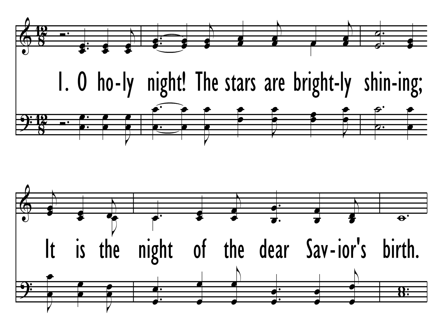 O Holy Night Christmas Sheet Music