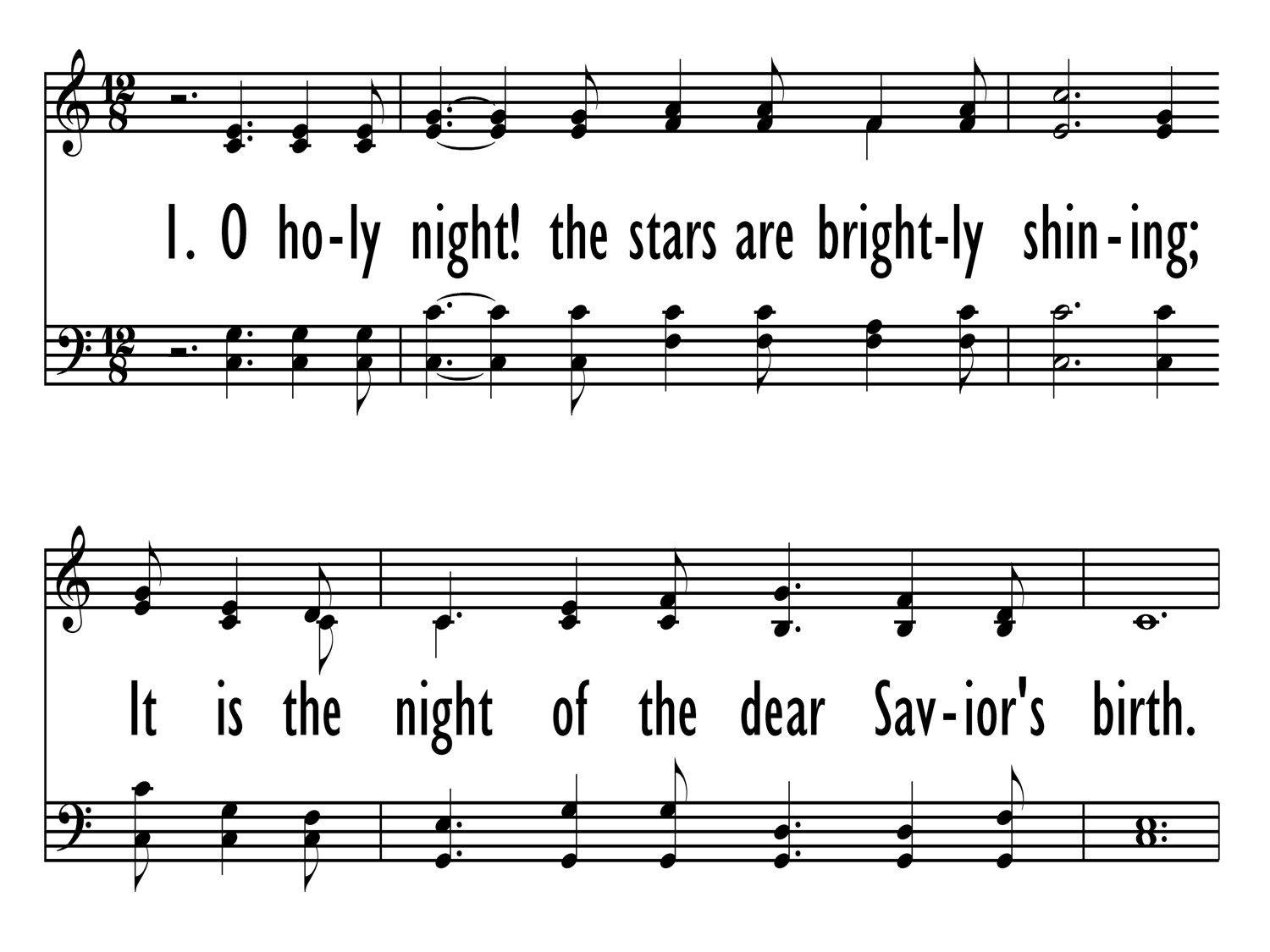 O holy night the stars are brightly - eHymnBook
