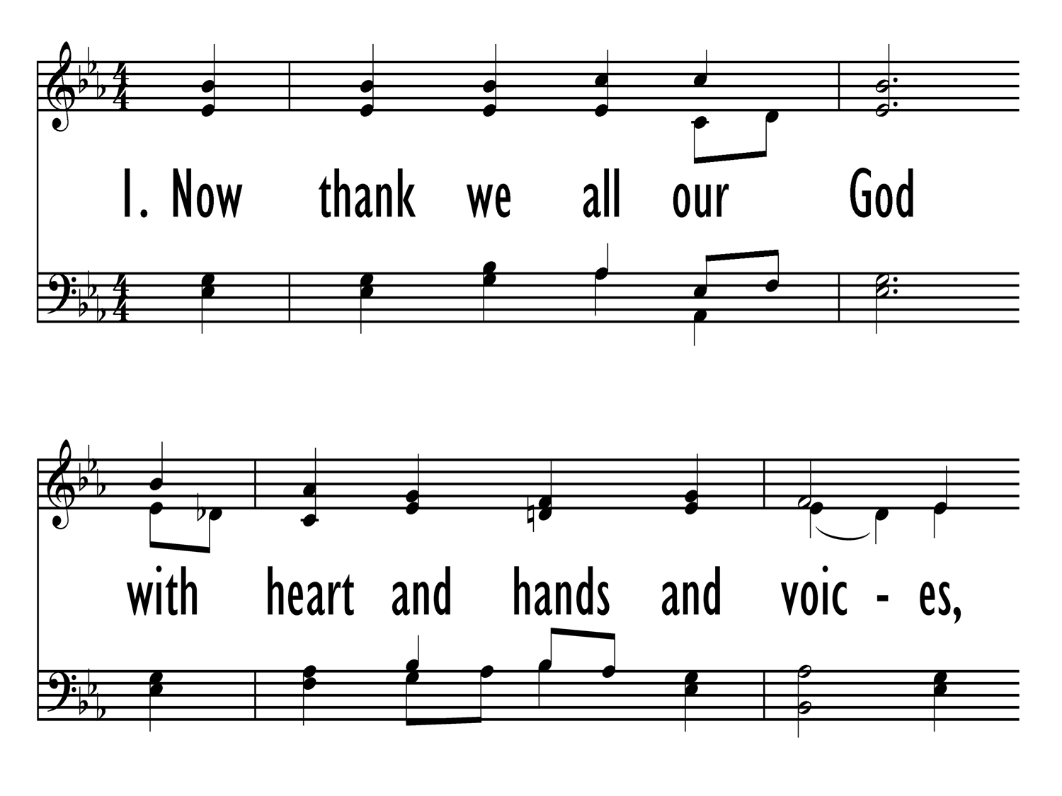 Evangelical Lutheran Worship 839. Now thank we all our God | Hymnary.org