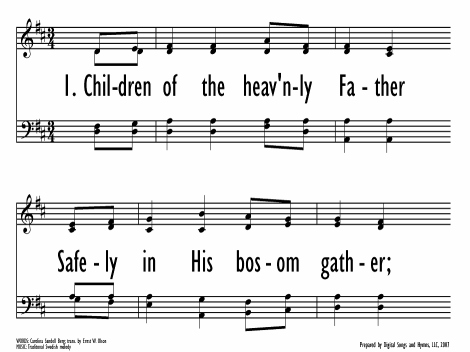 Adventist Hymnal, Song: 101-Children Of The Heavenly Father, with Lyrics,  PPT, Midi, MP3 and PDF