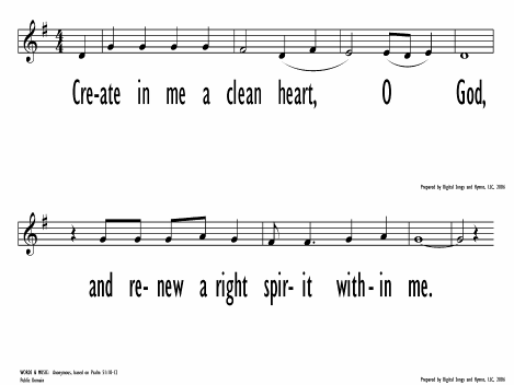 Create In Me A Clean Heart Hymnary Org
