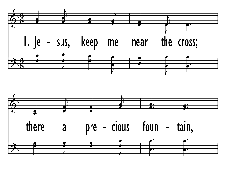 words for the song jesus keep me near the cross