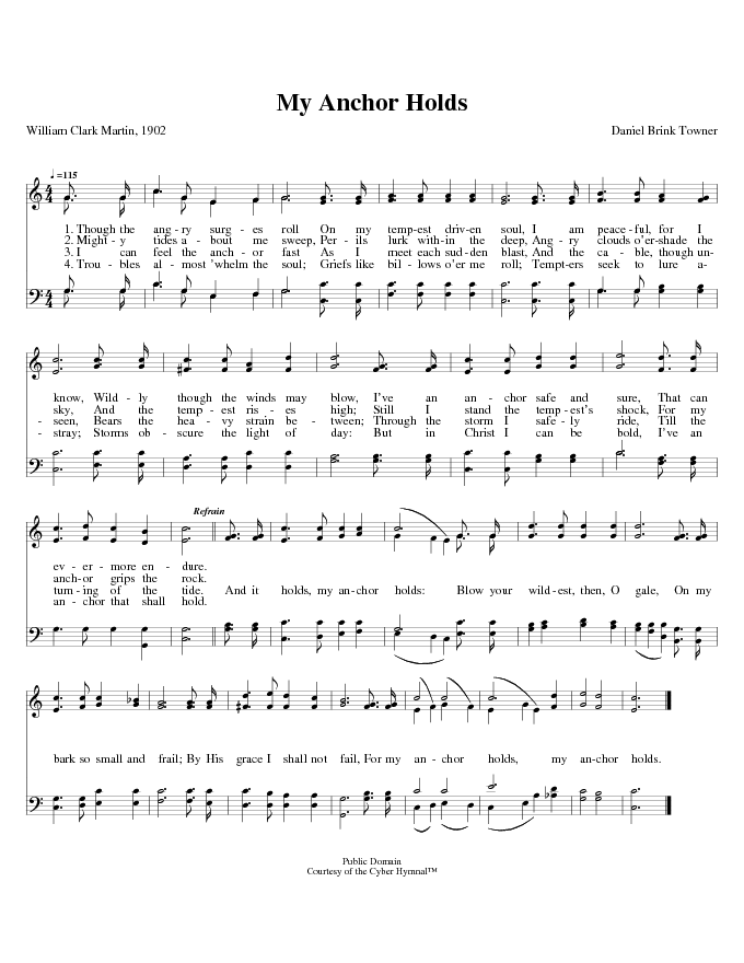 The Cyber Hymnal 4392. Though the angry surges roll | Hymnary.org