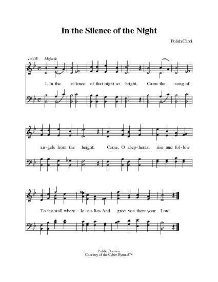 In the Silence of the Night | Hymnary.org