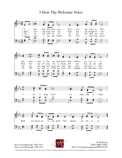 I Hear Thy Welcome Voice | Hymnary.org