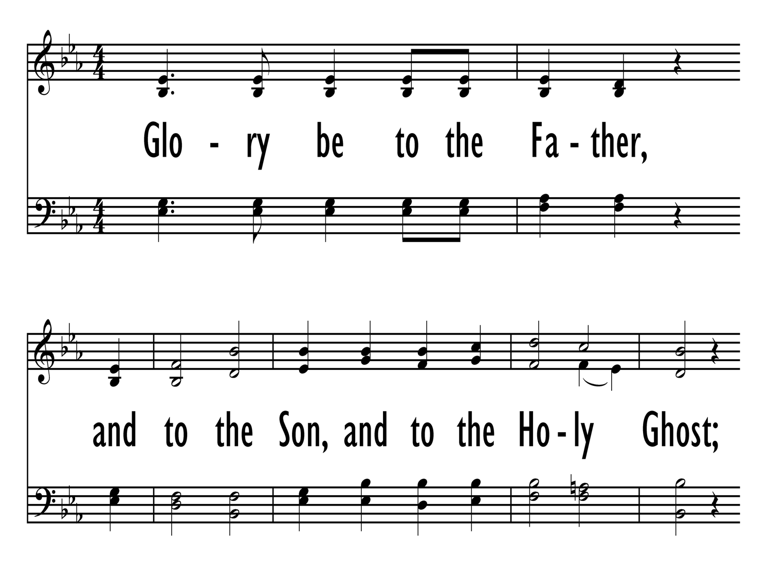 GLORY BE TO THE FATHER (Baptist Hymnal 1991 - 252) - Hymnary.org