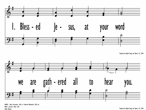 BLESSED JESUS, AT YOU WORD (Gray Psalter 280) - Hymnary.org