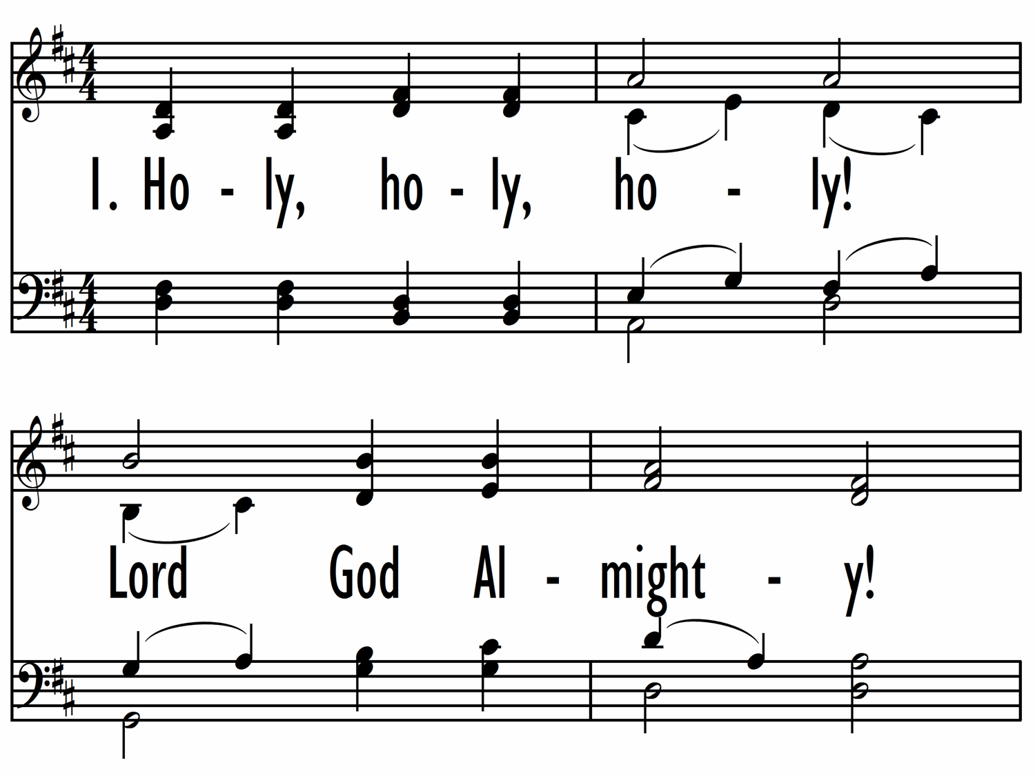 HOLY HOLY HOLY (Seventh Day Adventist 73) Hymnary org