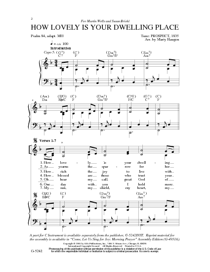 How Lovely Is Your Dwelling Place (Psalm 84) with lyrics 
