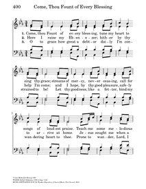 Come Thou Fount Chord Chart