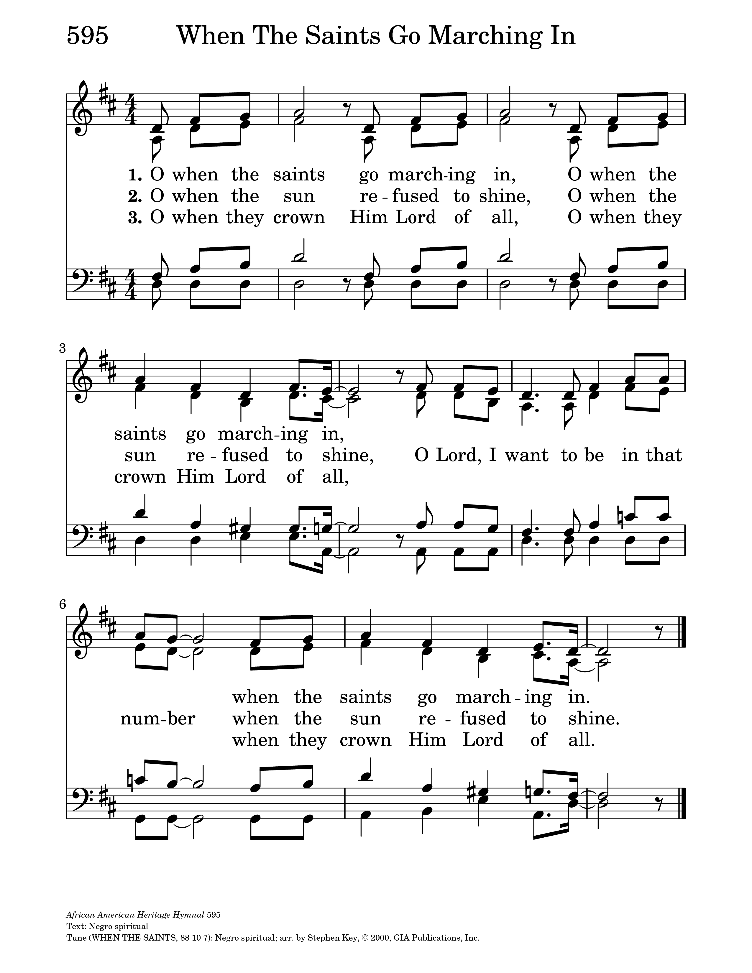 When The Saints Go Marching In (Guitar Chords/Lyrics) - Sheet Music