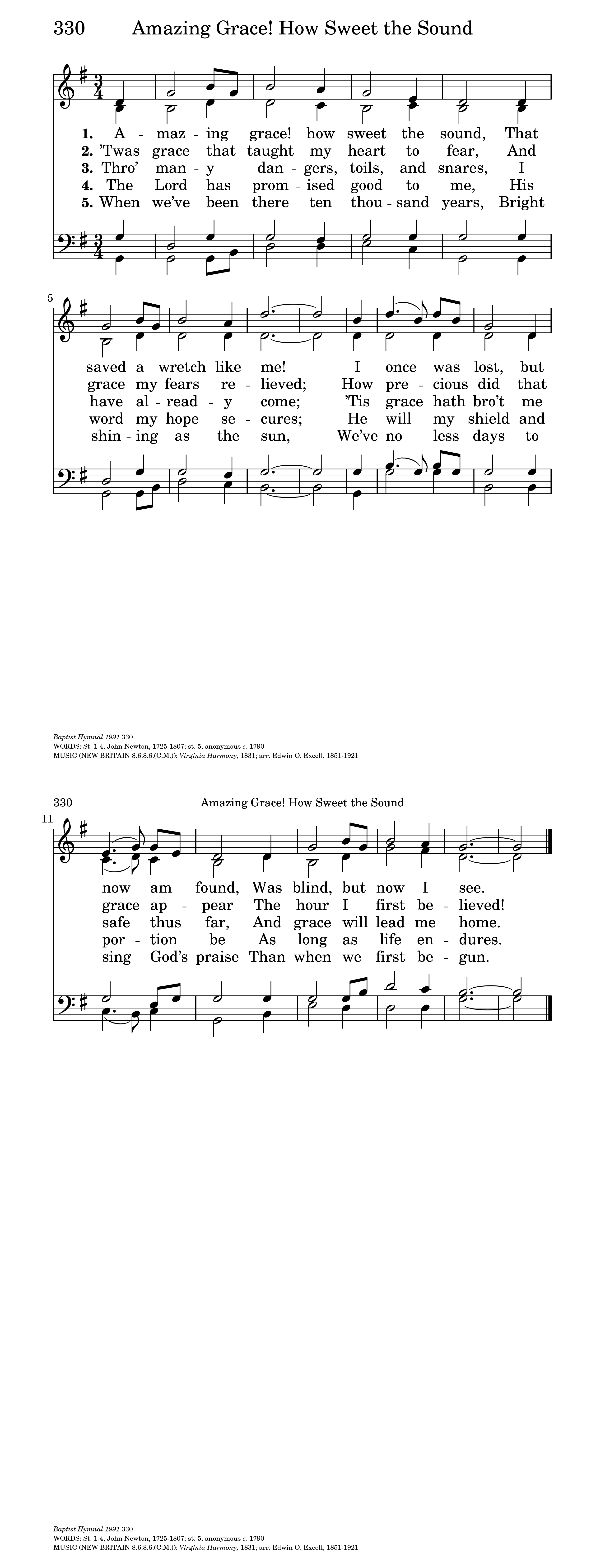 Amazing Grace How Sweet The Sound Hymnary Org