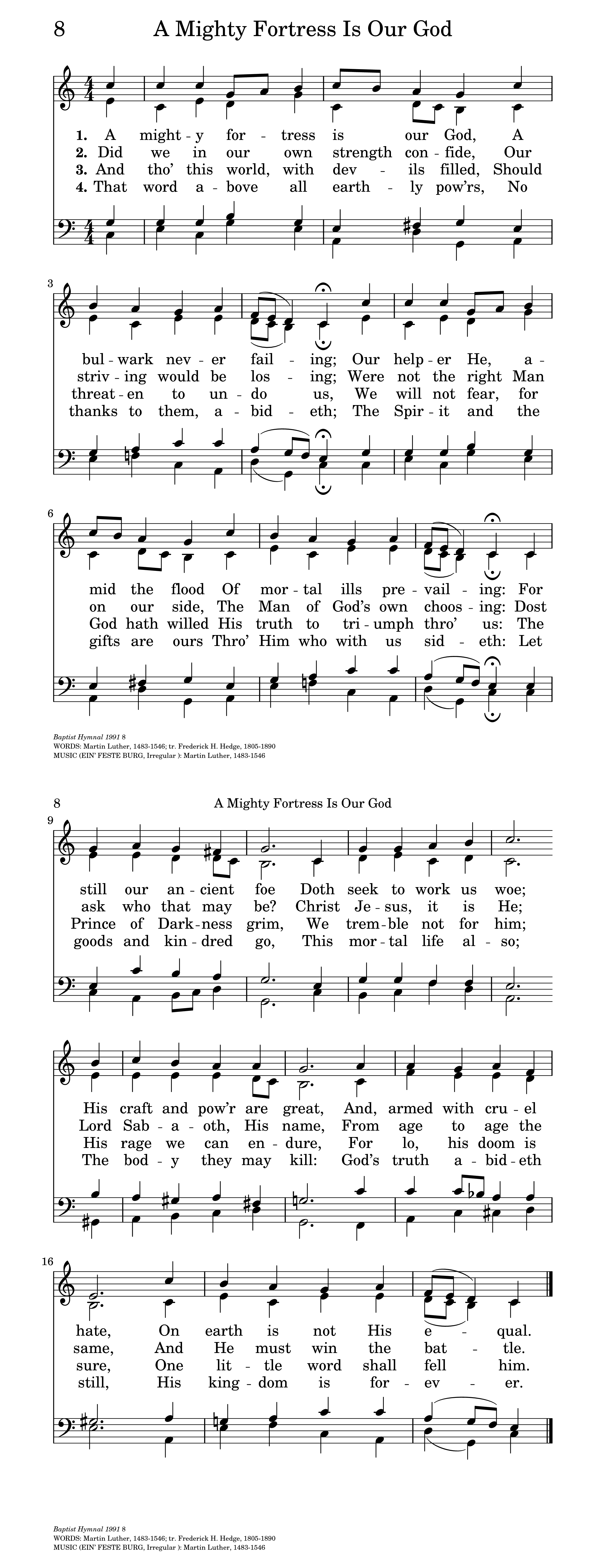 A Mighty Fortress Is Our God  Hymn, Christian song lyrics, Gospel