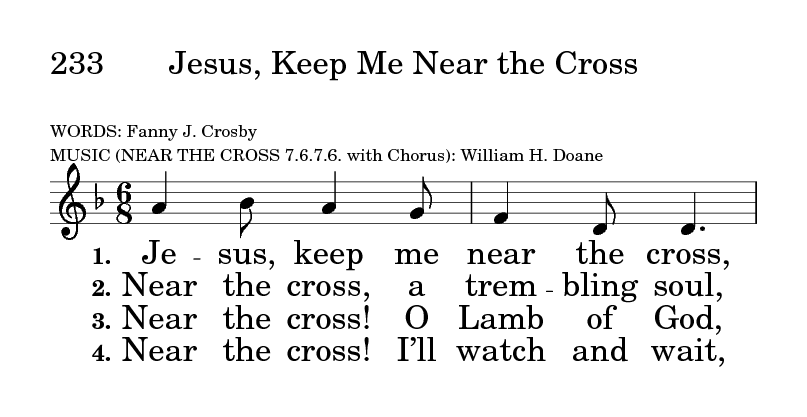 jesus keep me near the cross download sheet music