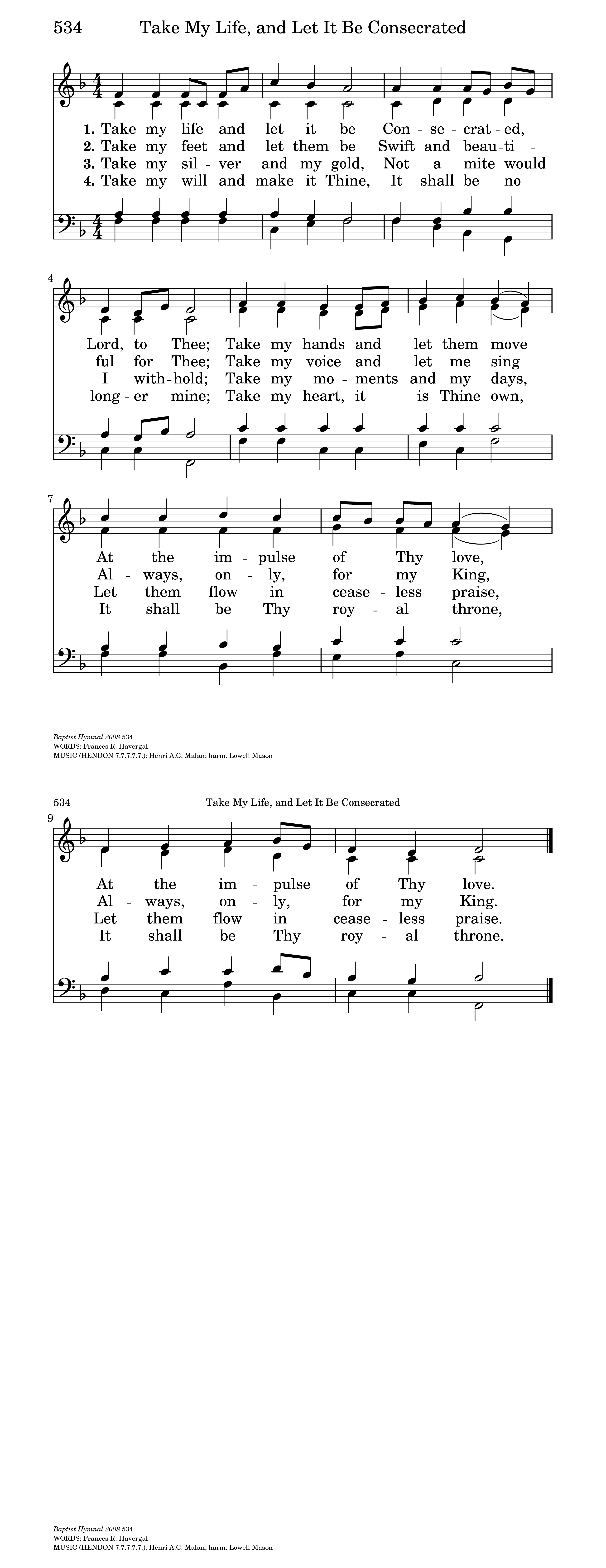 Take My Life, and Let It Be | Hymnary.org